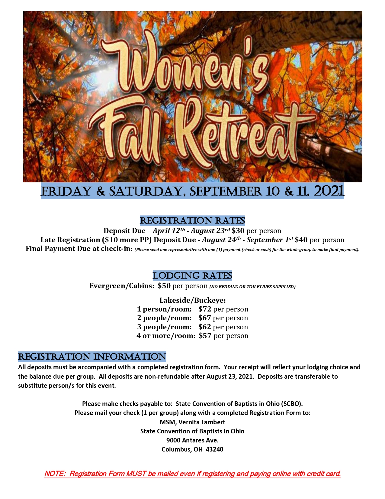 Missions Celebration & Fall Retreat